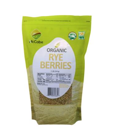McCabe Organic Rye Berries, 2-pound, USDA Certified Organic, CCOF Organic Certified (California Certified Organic Farmers), Product of USA Rye Berries 2 Pound (Pack of 1) - Buy Online on GoSupps.com