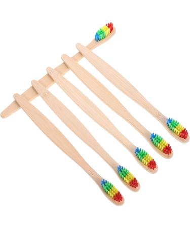 Buy Healvian 6pcs Bamboo Toothbrushes - Eco-Friendly Travel Size Toothbrushes for Home & Hotel Use - Buy Online on GoSupps.com