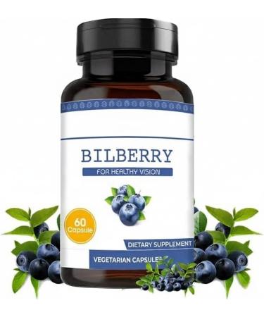 Bilberry for Healthy Vision and Eye Care Ultimate Health and Nutrition Supplements 500 mg 60 - Veg Capsules