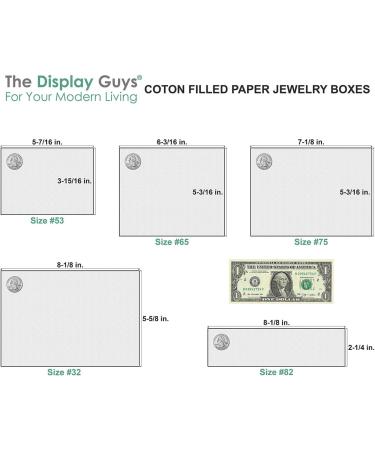 100 Pack White Swirl Cardboard Jewelry Boxes with Cotton - 3 1/4 x 2 1/4 x 1 - The Display Guys - Buy Online on GoSupps.com