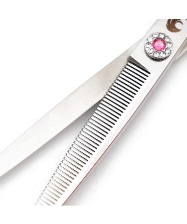 6.5 Inch Professional Pet Grooming Shears - Light Weight Multicolor Japan 440C Stainless Steel - D-Gold Thinning Scissor - Buy Online on GoSupps.com