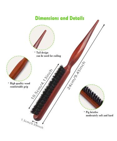 Sivlki Wild Boar Bristle Hair Brushes - 2 Pack Sleek Bun & Styling Brush for Long Thick Curly Wavy & Dry Hair - Buy Online on GoSupps.com