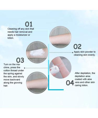 Electric Body Facial Hair Remover Thread Hair Remover Cotton Thread Epilator for Women Threading Device Physical Hair Removal Tool for Facial Lip Chin Cheeks Whole Body (Pink) - Buy Online on GoSupps.com