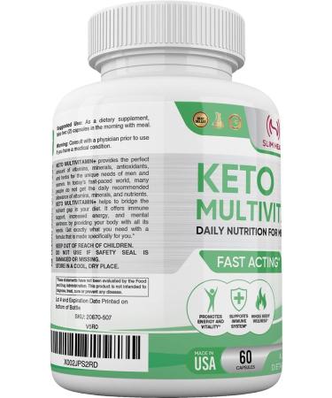 Keto Multivitamin for Women and Men - 35 Potent Pure Ingredients - Vitamin C Vitamin D Vitamin A Vitamin E and Zinc for Immune Support - Non GMO Gluten Free Sugar Free All Natural - 30 Day - Buy Online on GoSupps.com