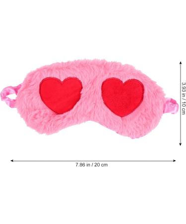 Adjustable Plush Heart Eye Mask for Daytime Naps, Travel, and Valentine's Day | Soft Blindfold for Deep Sleep and Relaxation - Buy Online on GoSupps.com