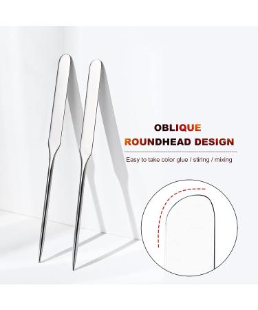 Professional Stainless Steel Makeup Palette & Spatula Set with Powder Puff - Nail Art & Eyeshadow Tools - Buy Online on GoSupps.com