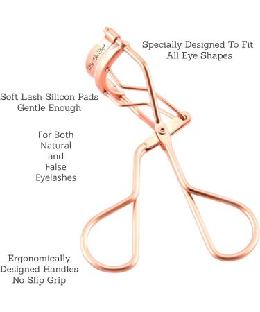 Professional Eyelash Curler Effortless Curls with Soft Silicon Pads for Natural & False Lashes | Quick & Gentle - Rose Gold - Buy Online on GoSupps.com