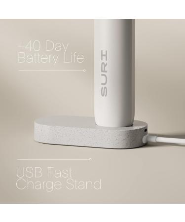 SURI Sustainable Sonic Toothbrush - Recyclable Plant-Based Head, 2 Modes IPX7 Waterproof - Sea Mist - Buy Online on GoSupps.com