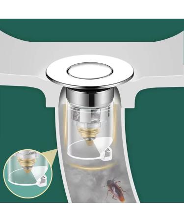 Metal Bouncing Core Filter Cover With Basket Shower Floor Drain Bathroom Trap Hair Stopper Basin Faucets Accessory Bathroom Sink Drain - Buy Online on GoSupps.com
