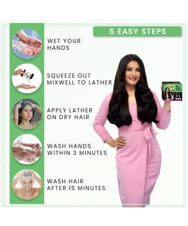 VIP Pack of 6 5 in 1 Natural Color Shampoo Sachets Black 40g - Buy Online on GoSupps.com