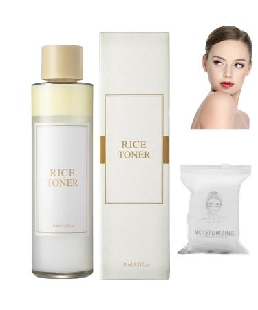 Natural Rice Face Hydrating Toner Rice Face Toner Natural Moisturizer Glow Essence Rice Toner for Face Smoothing Toner for Face Facial Toner for Dry Essential Toner Deep Hydration