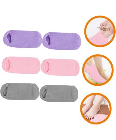 KOMBIUDA 3 Pairs foot gel socks feet softening socks gel socks for cracked feet foot softening socks spa gel socks heel spa socks heel repair socks hydrating Miss vegetable gel cosmetic - Buy Online on GoSupps.com