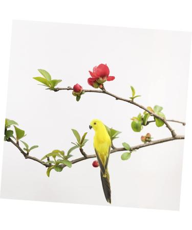 TOYANDONA Parrot Lifelike Vivid Ornament Figure Artificial Birds for Jungle Statue Garden Simulation Yellow 20x5cm Yellow - Buy Online on GoSupps.com
