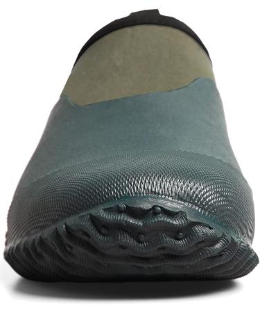 TENGTA Unisex Waterproof Garden Shoes Rain Boots Car Wash Footwear - Dark Green - Size 12.5 Women/11 Men - Buy Online on GoSupps.com
