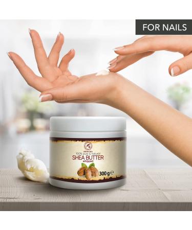 Opened Shea Butter Refined 300g - Natural Body Butter for Intensive Face Body & Hair Care - Butyrospermum Parkii - Ideal for Massage - 1 Pack - Buy Online on GoSupps.com