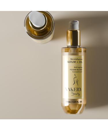 SkinInfusion Facial Oil - Anti-Aging Collagen Serum with Hyaluronic Acid & Vitamin C - Hydrating Oil for Dark Spots & Dull Skin - 150ml (5 oz) - Moisturizing Matrixyl 3000 - Buy Online on GoSupps.com