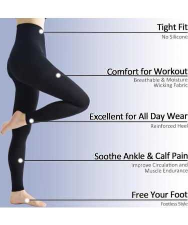 Beister Medical Compression Pantyhose 20-30mmHg Support Tights for Women & Men - Opaque, Footless, Waist High - Varicose Veins, Edema, Flight - Black 3X-Large - Buy Online on GoSupps.com