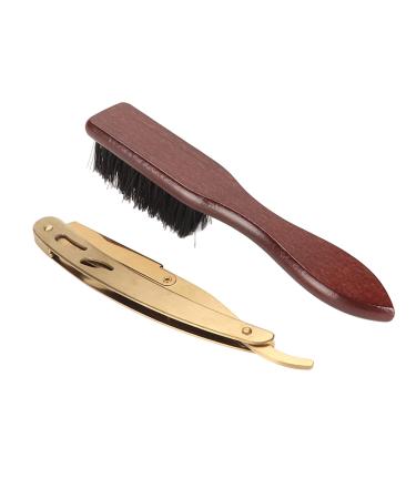Beard knife holder portable beard care brush multifunctional nylon brush for cleaning broken hair at home for the hairdressing salon