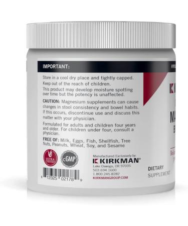 Kirkman Buffered Magnesium Bisglycinate Powder - 4 oz | Promotes Relaxation, Sleep & Muscle Health - Buy Online on GoSupps.com