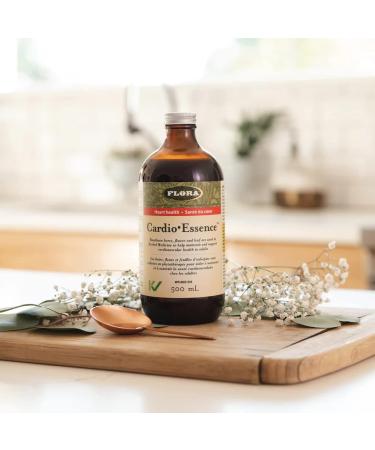 Flora Health Cardio Essence Traditional Herbal Liquid Blend Cardiovascular Health Support - Relaxing Blend of Hawthorn Berry Flower and Leaf Passion Flower and Hibiscus Daily Tonic - 500mL - Buy Online on GoSupps.com