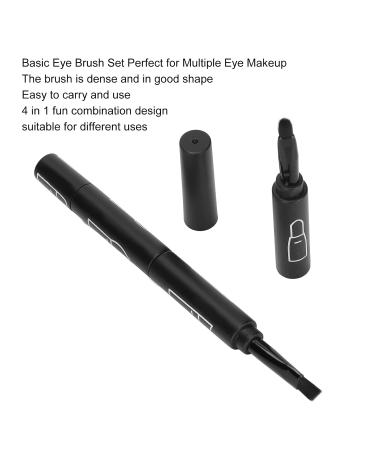 4 in 1 Telescopic Makeup Brushes Set - Retractable Lipstick Eyebrow Eyeshadow & Face Brush - Portable Cosmetic Tool for Home Travel & Beauty Salons (Black - Buy Online on GoSupps.com