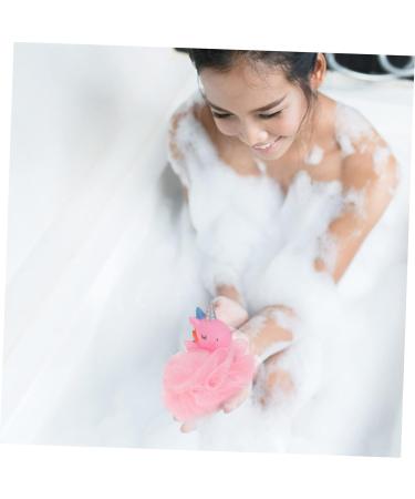 2pcs Unicorn Bath Ball for Kids - Cartoon Bath Scrubber & Poufs | Toddler Shower Mesh Ball - Perfect for Fun Bath Time - Buy Online on GoSupps.com