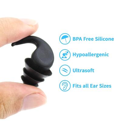 Silicone Reusable Earplugs for Sleeping, Concerts, Swimming - 2 Pairs (Blue) - Buy Online on GoSupps.com