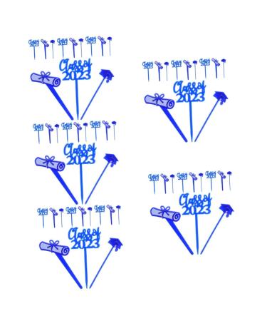 HOMSFOU 150 Pcs Graduation Cake Insert 2023 Graduation Cupcake Toppers Class of 2023 Cupcake Topper Grad Dessert Topper Class of 2023 Cake Picks Grad Inserting Toppers Graduate Delicate