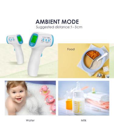 Touchless Infrared Forehead Thermometer - Instant Read for Baby & Adults | Fever Alarm & Accuracy Readings | Non-Contact Digital Thermometer - Buy Online on GoSupps.com