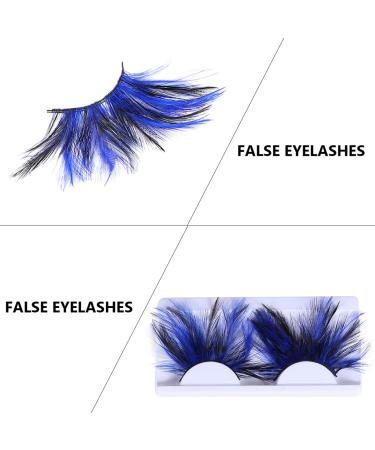 FRCOLOR Blue False Eyelashes - Dramatic Cosplay & Halloween Costume Eyelashes - 1 Pair for Stunning Performance - Buy Online on GoSupps.com
