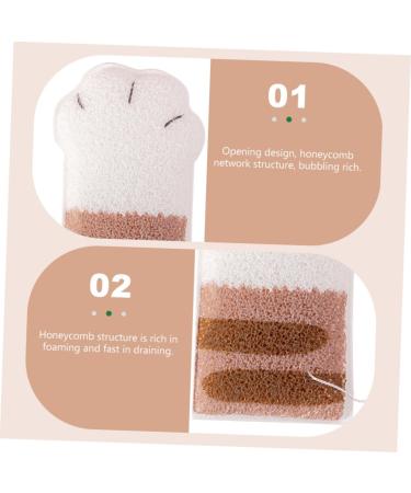 Mikinona Bath Cotton Bath Scrubber Animal Loofah Bath Sponge Bath Exfoliating Mitt Cartoon Body Scrubber Back Sponge Cat Bath Flower Hydrophilic Polyurethane Shampoo - Buy Online on GoSupps.com