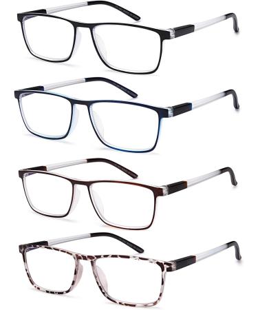 Eyeurl 4-Pack Blue Light Filter Reading Glasses for Men & Women - 2.0x Magnification for Computer & Cell Phone Use - Buy Online on GoSupps.com