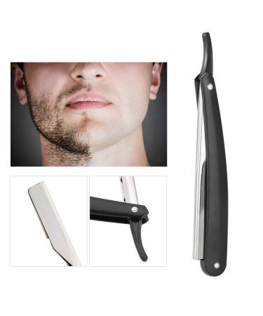 Professional Carbon Steel Hairdresser Razor - Classic Straight Edge Shaving Blade for Salon Use - Black Hair Cutting Tool - Buy Online on GoSupps.com