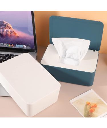 2PCS Wet Wipes Dispenser Box - Dustproof & Reusable - Blue+White - Buy Online on GoSupps.com