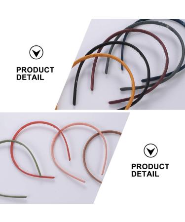 Beaupretty 9pcs Teeth Comb Headband - Colorful Plastic Hair Band for Women, Non-slip Hard Hair Hoop - Hair Accessories - Buy Online on GoSupps.com