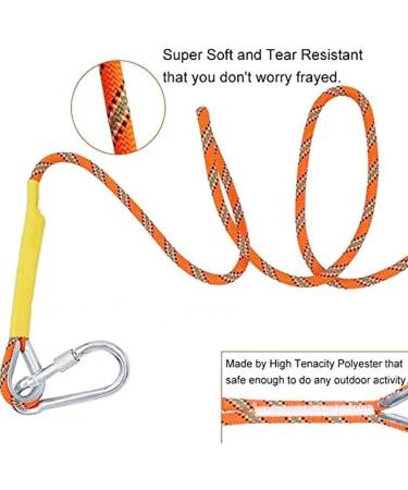 8mm 20m Static Climbing Rope with 2 Carabiners - Escape & Rescue Rope for Mountaineering Caving Camping & Exploration - Buy Online on GoSupps.com