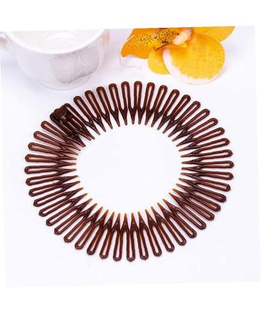 Stretch Hair Combs Plastic Full Circle Headband Flexible Hair Clip Sports Hair Wrap Holder for Women Girls Style 1 - Buy Online on GoSupps.com