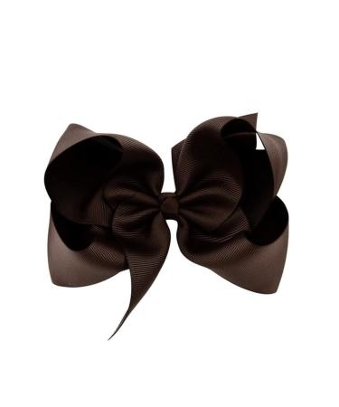 Hair Clips 6 Inch Big Grosgrain Ribbon Solid Hair Bows With Clips Girls Hair Clips Headwear Boutique Hair Accessories Blue Hair Clips (Size : 3)