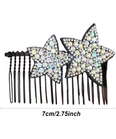 Hair Comb Clips - Shape Hair Finishing Fixer Comb | ABS Upside-Down Comb Hairpin Pentagram Hairpin Hair Finishing Fixer Comb Bridal Hair Pins Hair Accessories For Girls Women - Buy Online on GoSupps.com
