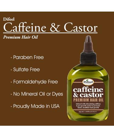 Difeel Caffeine & Castor Premium Hair Oil 7.1 oz for Faster Hair Growth - Buy Online on GoSupps.com