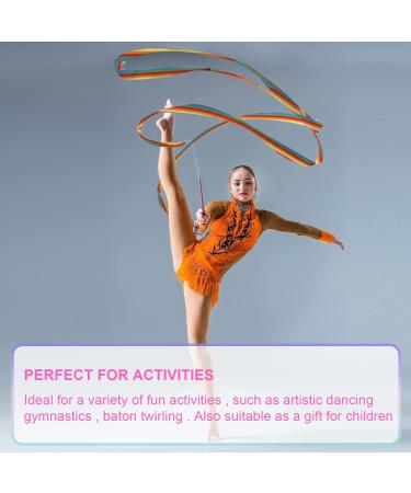 Dance Ribbons Set - 2pcs 157.5 Inch Gymnastics & Rhythmic Baton Twirling Ribbons - Buy Online on GoSupps.com