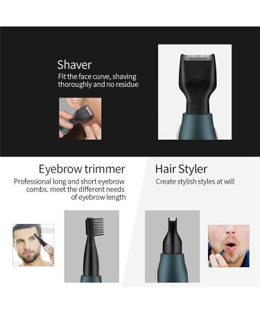 4-in-1 USB Nose Hair Trimmer for Men - Electric Ear Beard & Eyebrow Grooming Device - Buy Online on GoSupps.com
