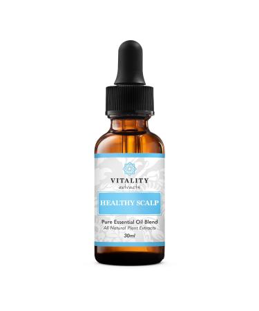 Vitality Extracts Healthy Scalp Essential Oil Blend - 30ml Cleanse Hair Growth Amla Oil Ayurvedic Hair Repair Strengthening Rejuvenate Luster & Shine