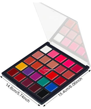 Skrskr Lip Palette - 25 Colors of Long-Lasting Waterproof Matte Lipstick for Women | Perfect Gift for Birthdays Christmas Mother's Day & Valentine's Day - Buy Online on GoSupps.com