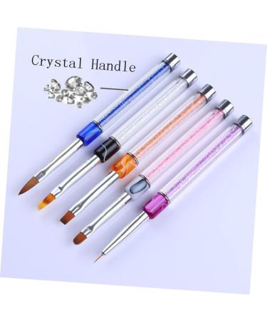 minkissy Dual Brush Pens Flat Brush Pen Nail Brush Pen False Tip Builder Brush Manicure Gel Purple medium Purple - Buy Online on GoSupps.com