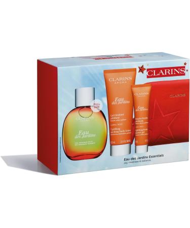 Clarins Gift Set | Eau des Jardins Essentials 230ml | Worth 64 | Eau des Jardins Treatment Fragrance 100ml Eau des Jardins Uplifting Shower Gel 30ml Eau des Jardins Uplifting Body Lotion 100ml - Buy Online on GoSupps.com