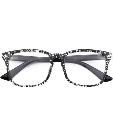 GQUEEN Horn-Rimmed Glasses - Stylish UV400 Fake Nerd Glasses for Men & Women - PE2 1 Black Dot - Buy Online on GoSupps.com
