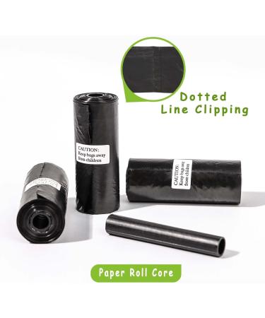 600PCS AiTodos Dog Poop Bags - Black Polyethylene Dog Bags (40 Rolls, 15 Bags per Roll) - Portable and Suitable for Leaving the House - 30*21.5 cm - Dog Toilet Bags - Buy Online on GoSupps.com