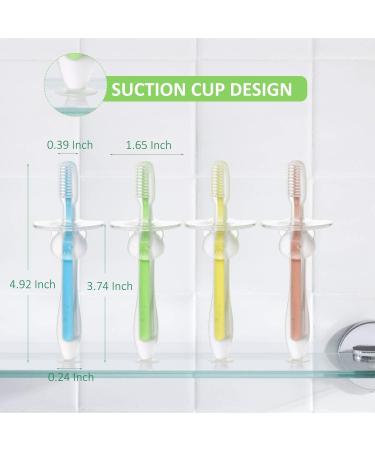 Silicone Infant Toothbrush | BPA-Free | Safe for 6-36 Months | Soft Bristles | Choke Protection | First Teeth Care | Toddler Suction Cup (Green) - Buy Online on GoSupps.com