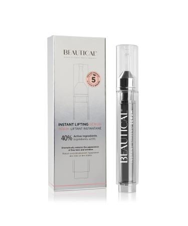 BEAUTICAL Instant Lifting Serum Anti-wrinkle Eye & Face Serum with Hyaluronic Acid and Peptides Smooths the Look of Fine Lines Hydrates & Refreshes Skin Fast-Absorbing Formula 15ml